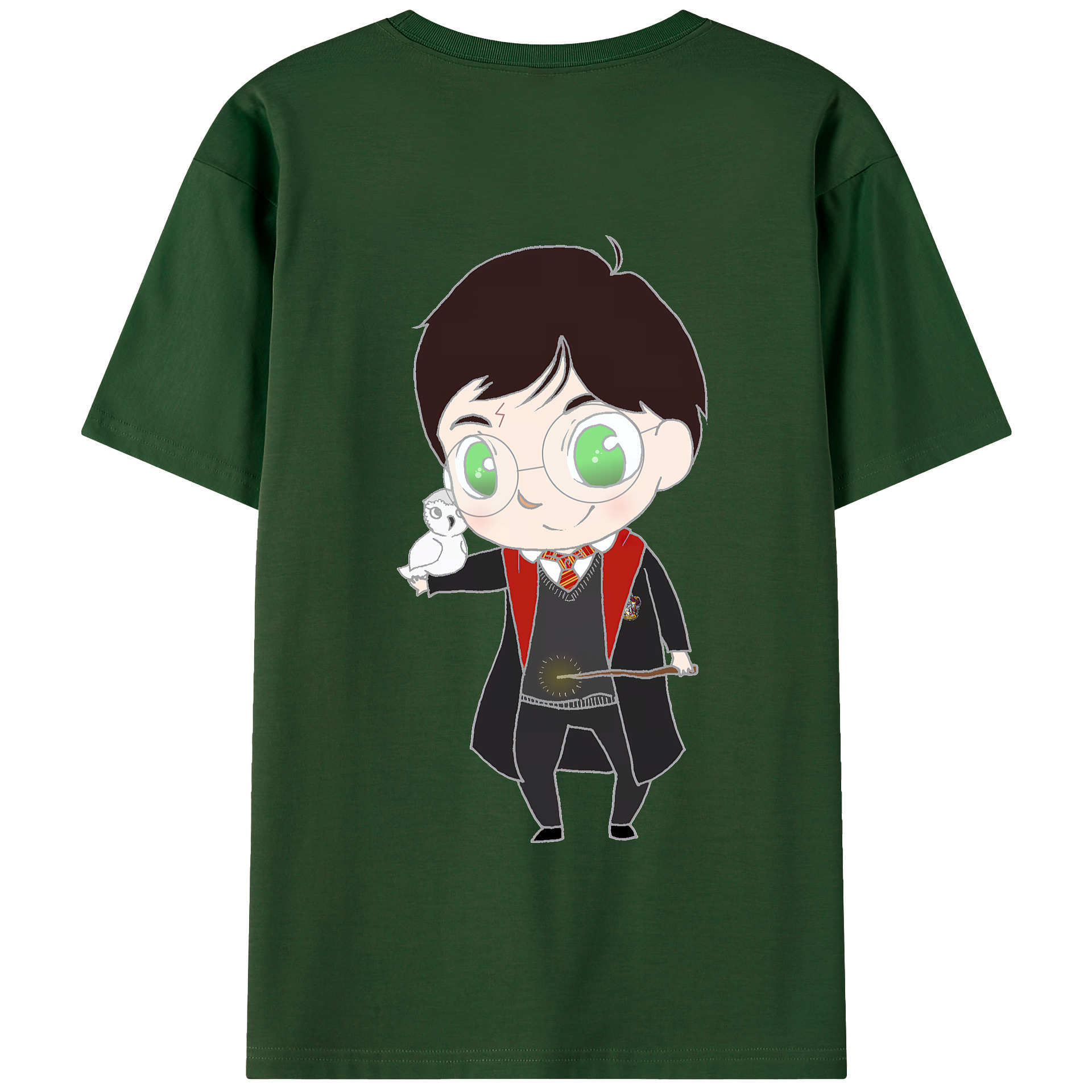 （画像用） Harry Potter ハリー・ポッターシリーズ 綿100％半袖Tシャツ（背面プリント）
